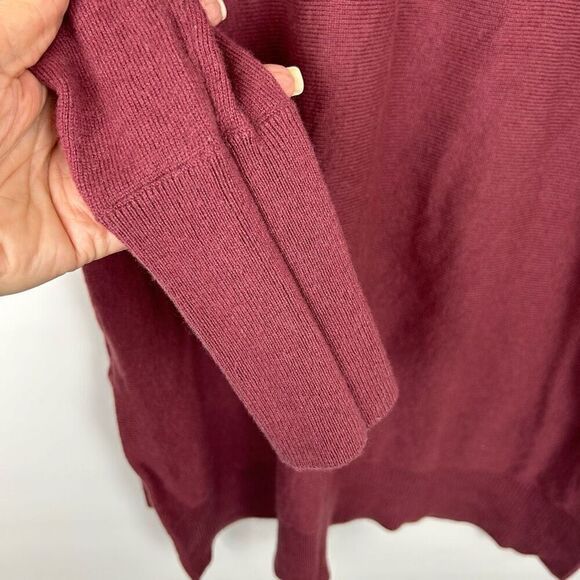Athleta Perspective Wool & Cashmere Sweater red burgundy size S Relaxed Casual S - Picture 9 of 11